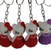 Hello Kitty 3D PVC Keychain Collection – Cute Sanrio Character Keyrings in Pink, Red, & Purple Dresses