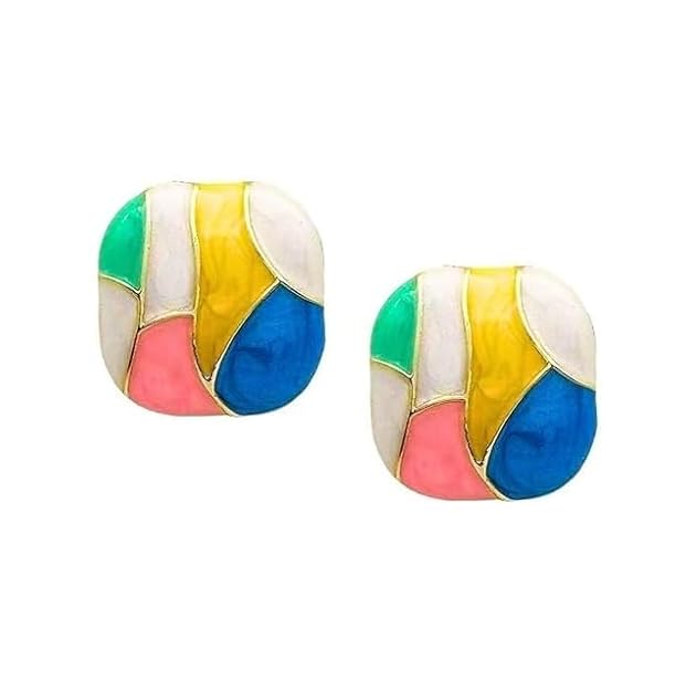 Large 18K Gold-Plated 5-Petal Flower Stud Earrings | Bold Statement Floral Jewelry