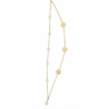 Nayraah 18K Gold Plated Dual-Layer Pearl Bracelet | Elegant Logo Charm Dainty Jewelry for Women