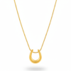 Nayraah 18K Gold Plated Lucky Horseshoe Necklace | Minimalist U-Shape Pendant Jewelry for Women