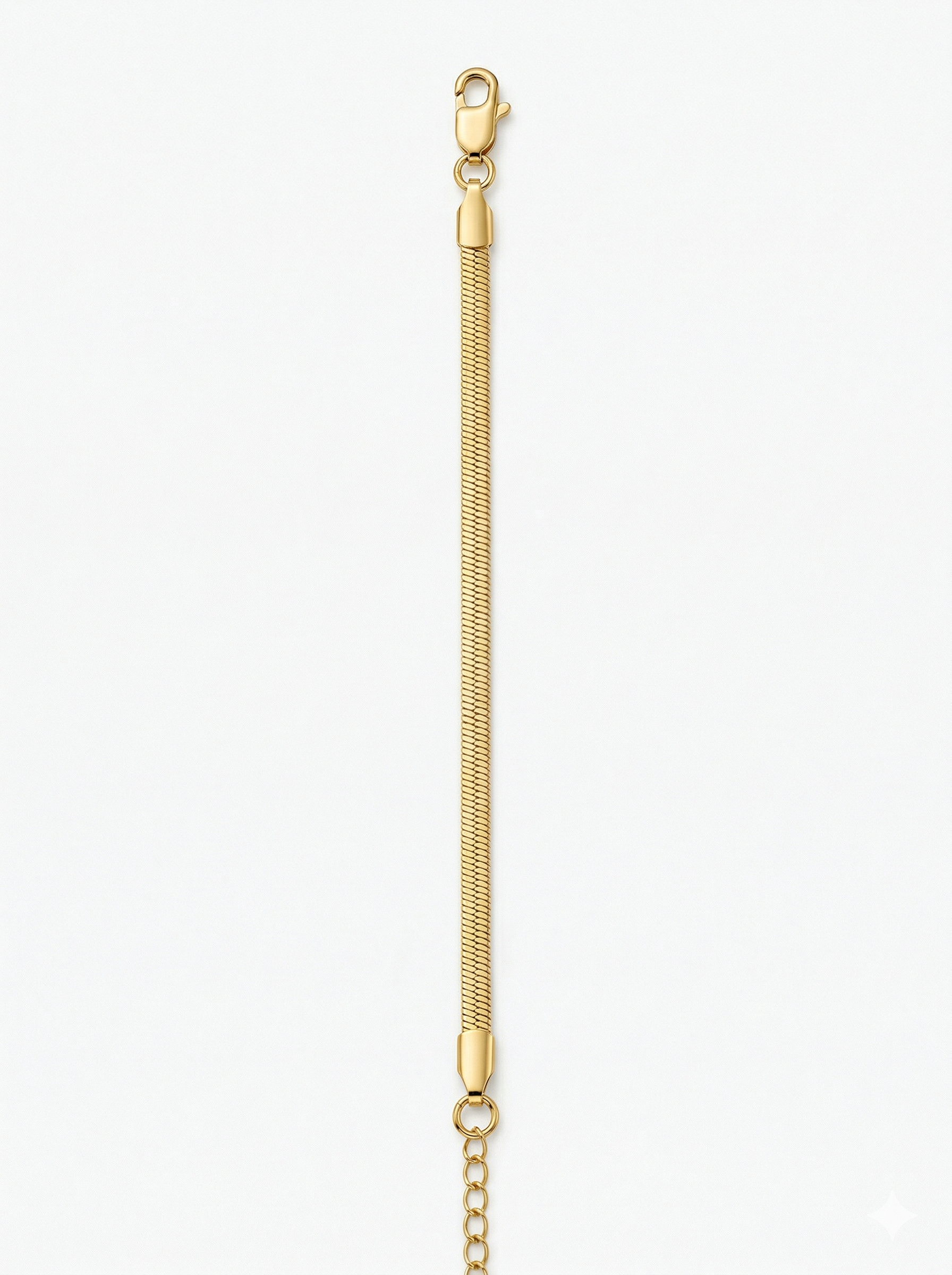 Herringbone Chain Bracelet | Adjustable Flat Snake Chain Bracelet for Women