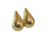 18K Gold-Plated Chunky Waterdrop Stud Earrings | Minimalist High-Shine Teardrop Jewelry for Women