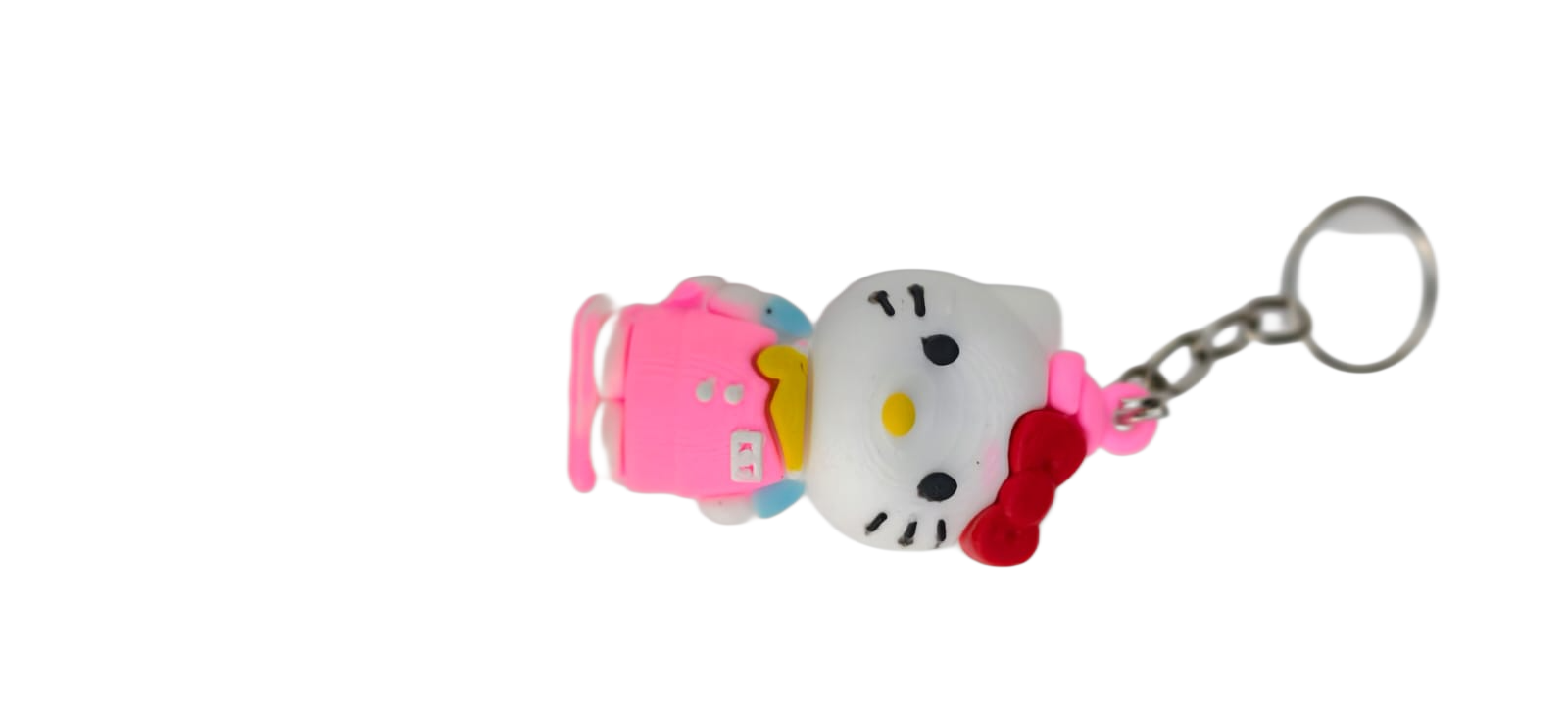 Hello Kitty 3D PVC Keychain – Cute Pink Dress Anime Character Keyring for Bags & Keys