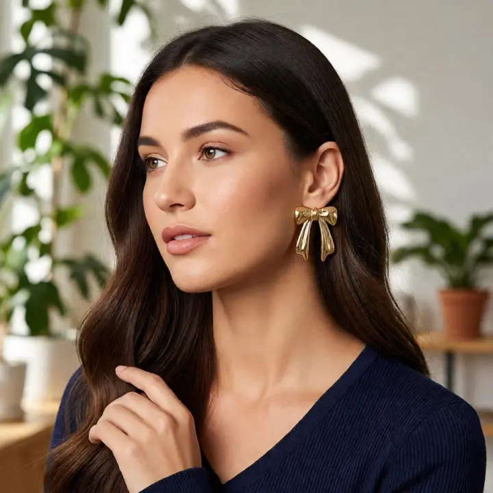 Whimsical Multi-Charm Enamel Drop Earrings | Gold-Plated Mismatched Floral & Celestial Statement Jewelry - Image 2