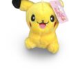 Cute Pikachu Plush Keychain – Soft Yellow Pokémon Bag Charm with Gold Keyring – Iconic Pikachu Stuffed Animal Toy for Backpacks, Kids, and Fans