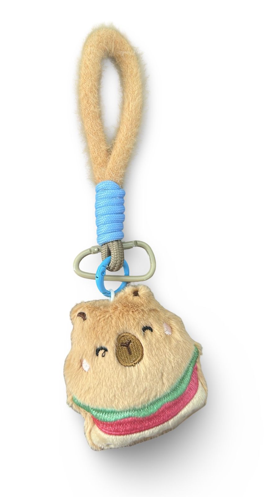 Cute Teddy Bear Plush Keychain with Loop Strap – Soft Stuffed Bag Charm Key Holder - Image 2