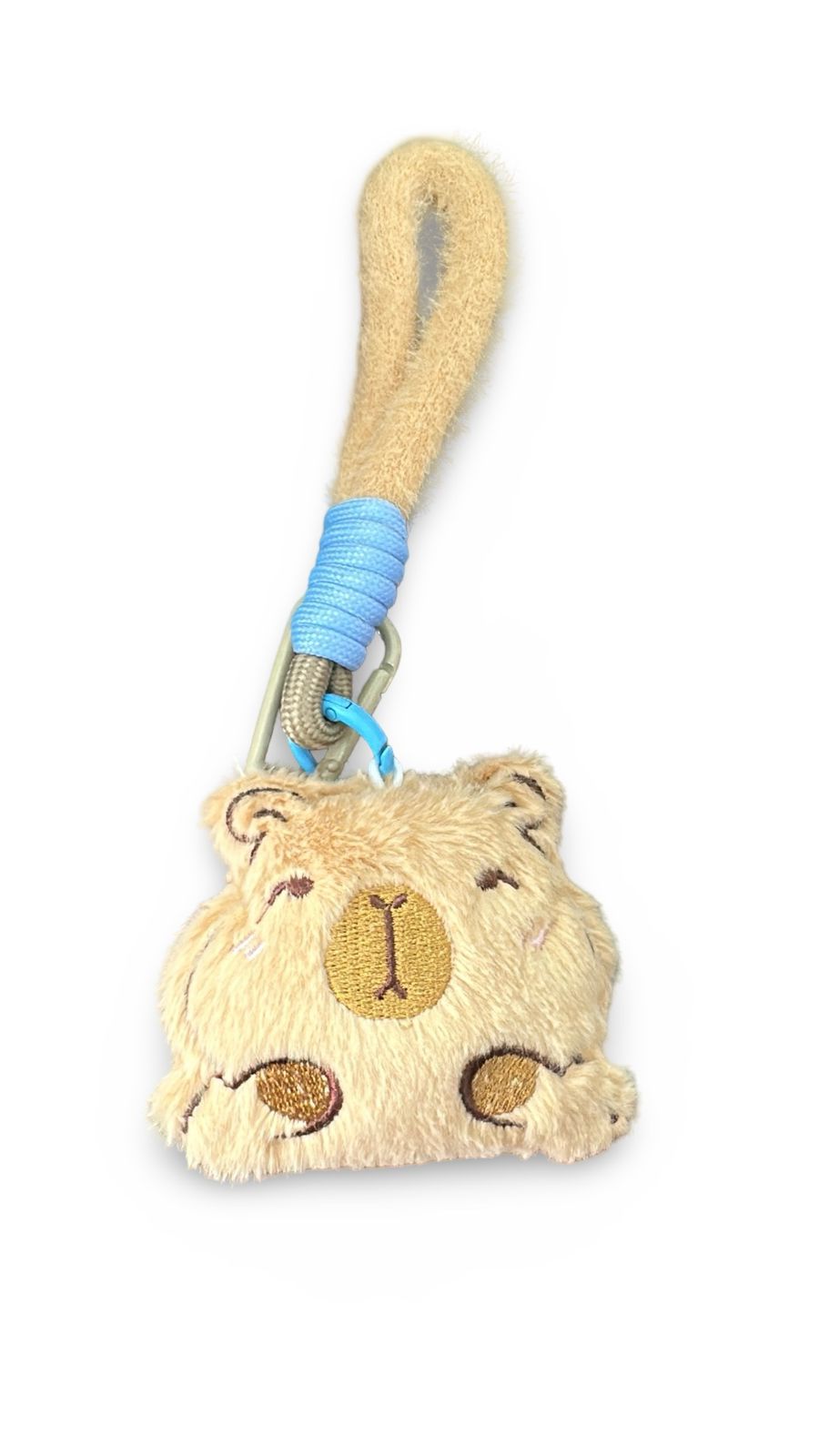 Cute Teddy Bear Plush Keychain with Loop Strap – Soft Stuffed Bag Charm Key Holder