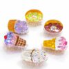 Cute Dessert Hair Claw Clips Set for Girls – Mini Donut & Ice Cream Hair Accessories, Colorful Kids Hair Clips Pack