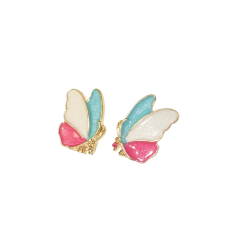 Pink Tulip Pearl Drop Earrings - Dainty Enamel Flower Studs with Shell Pearl - Elegant Garden Aesthetic Jewelry for Women