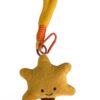Cute Star Plush Keychain with Carabiner Clip – Soft Cartoon Star Bag Charm for Kids, Backpack & Key Holder